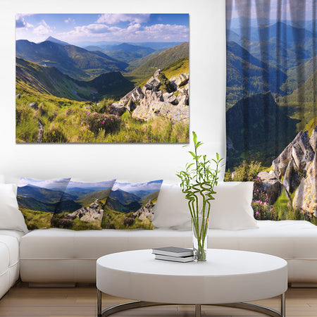 Rocky Summer Hills under Blue Sky - Landscape Wall Artwork