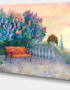 Bench under Flowering Lilac - Landscape Wall Artwork