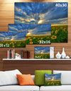 Beauty Sunset over Sunflowers - Landscape Wall Artwork