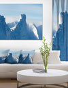 Blue Winter Hills Panorama - Landscape Wall Artwork