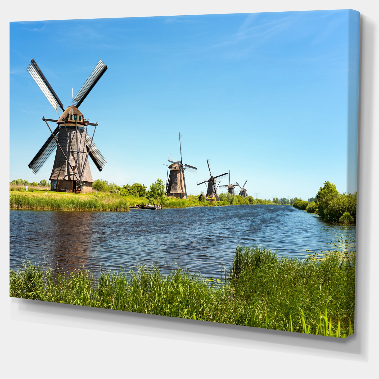 Windmills at Kinderdijk - Landscape Wall Artwork