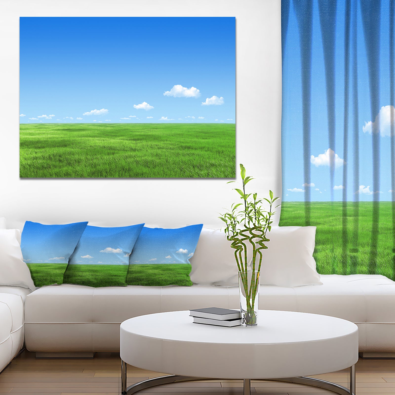 Green Meadow and Blue Sky - Landscape Wall Artwork