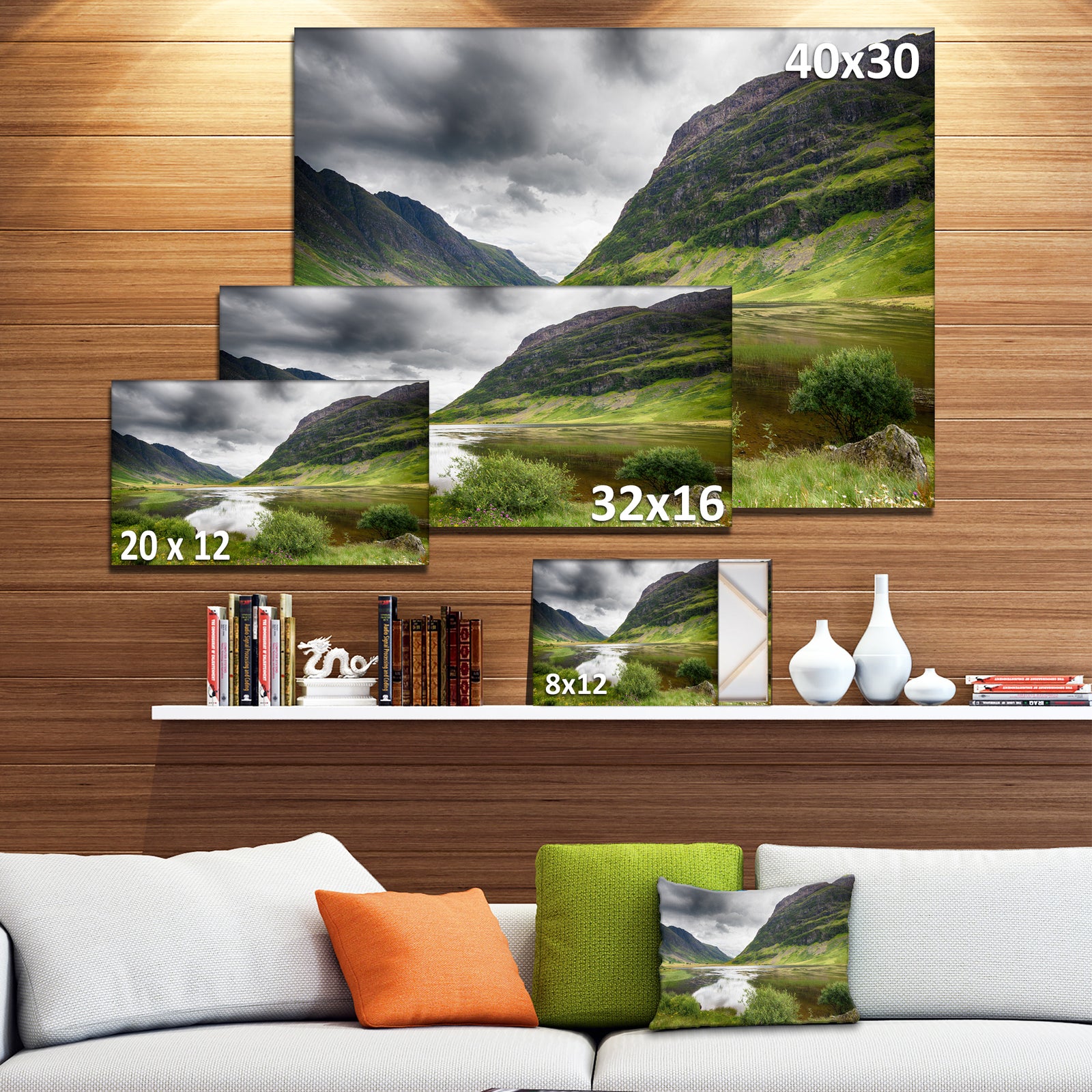 Valley Of Glencoe in Green - Landscape Wall Artwork