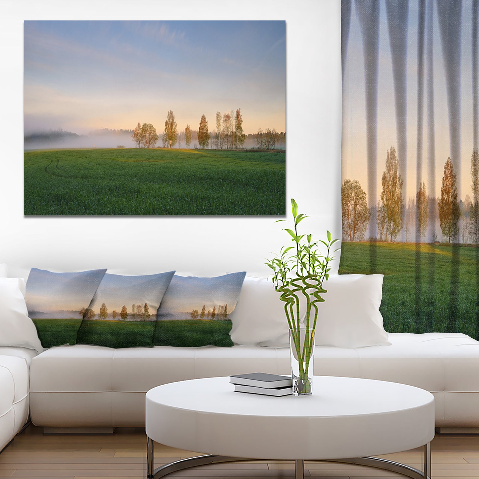 Foggy Early Morning Panorama - Landscape Wall Artwork