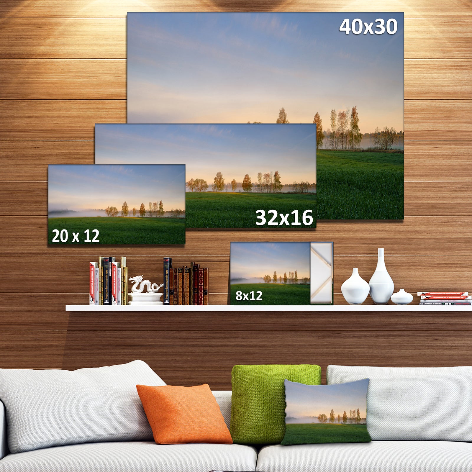 Foggy Early Morning Panorama - Landscape Wall Artwork