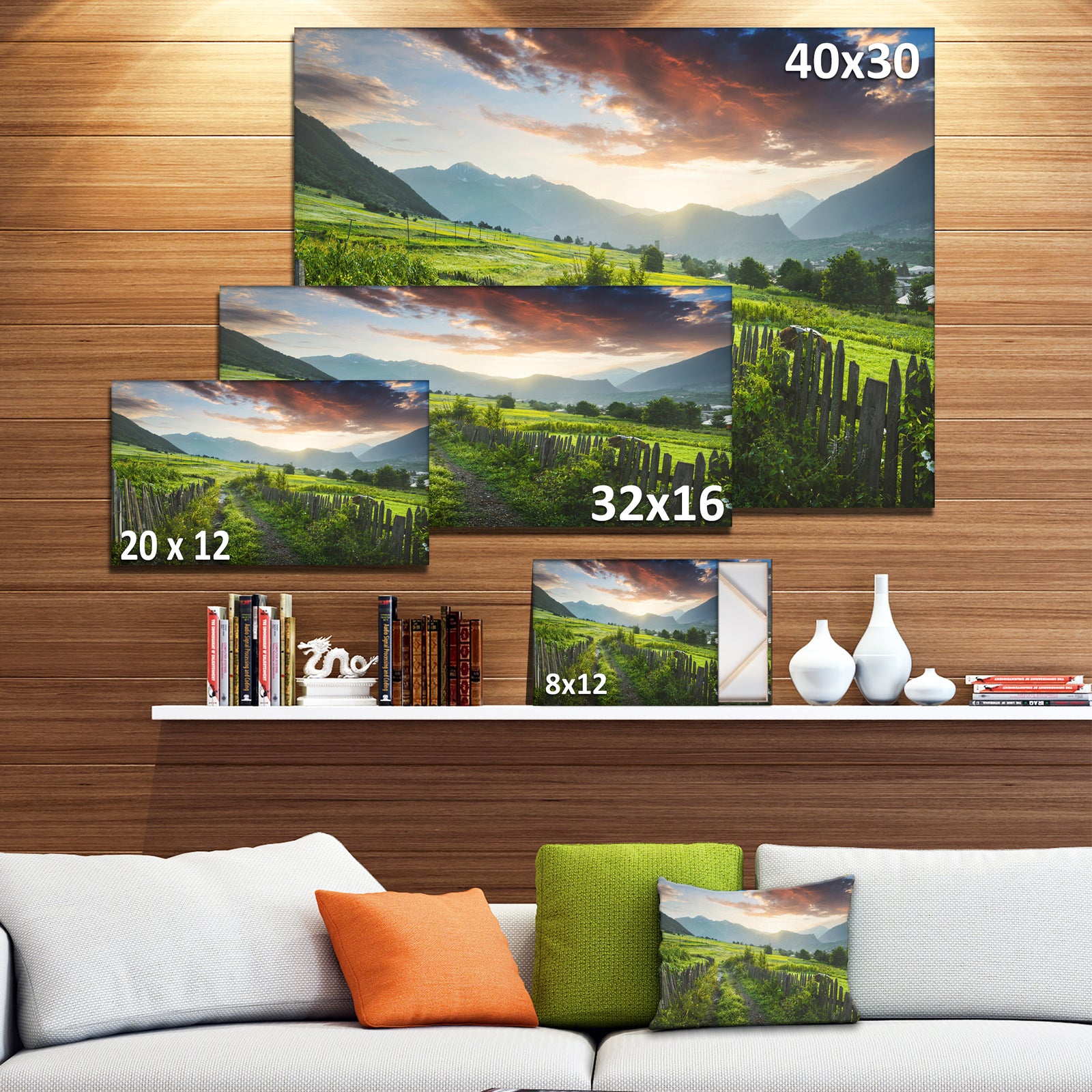 Green Georgian Mountain Valley - Landscape Wall Artwork