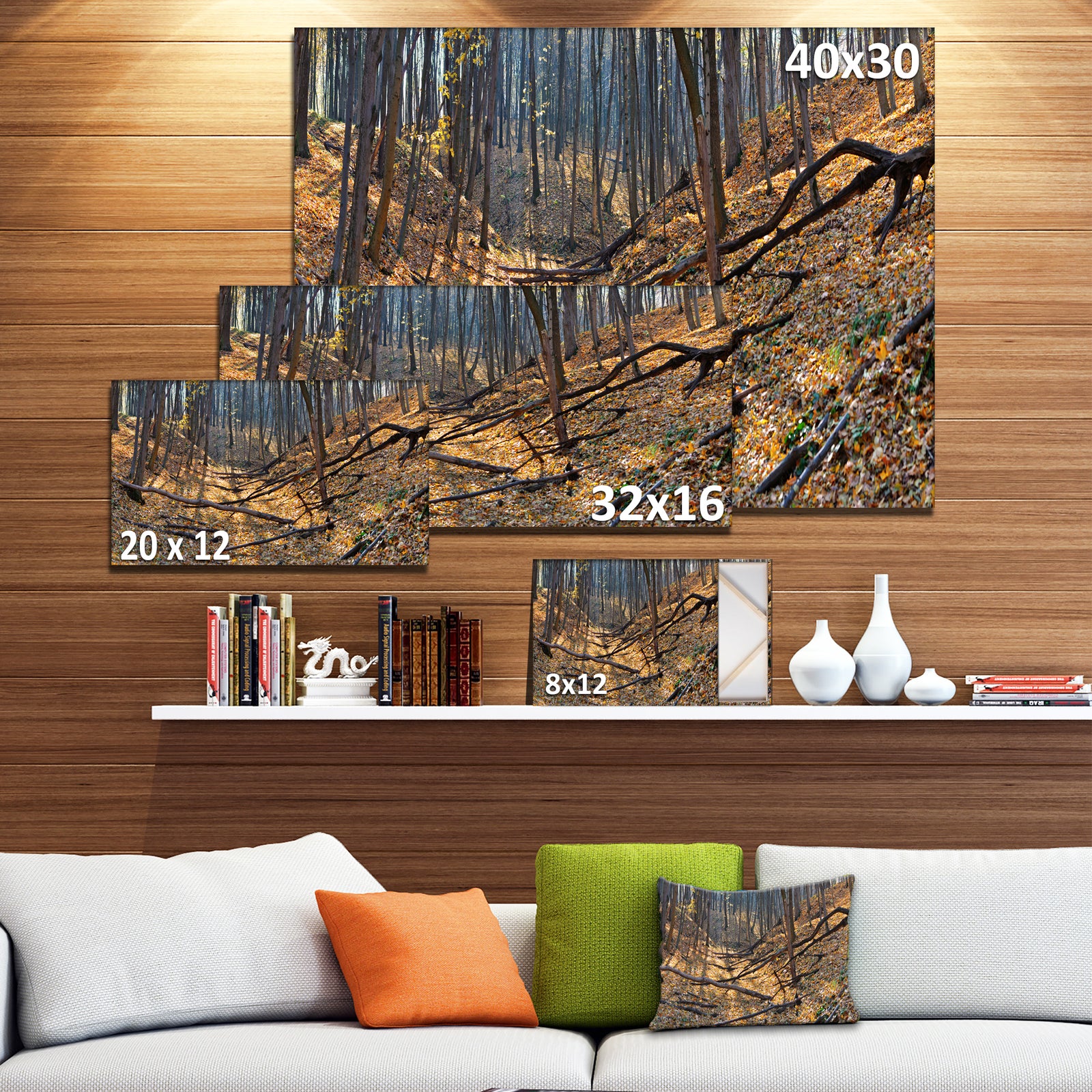 Thick Autumn Forest Panorama - Landscape Wall Artwork