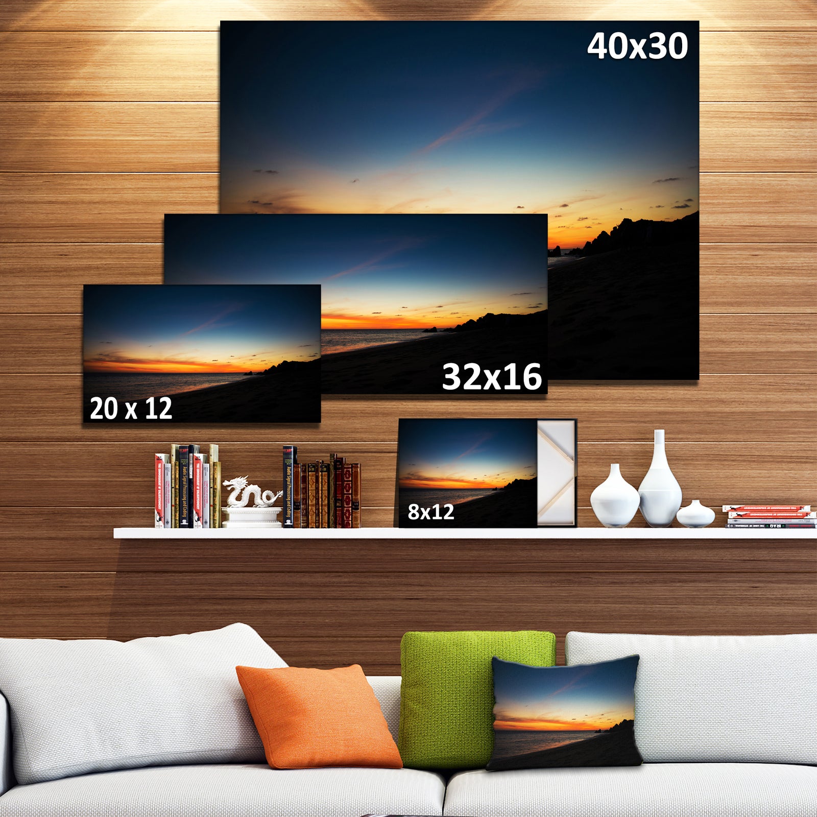 Sunset Over Beach in Cabo St.Lucas - Landscape Wall Artwork