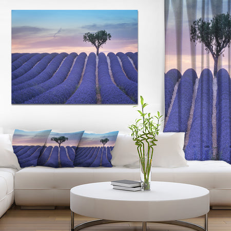 Lonely Trees Uphill on Sunset - Landscape Wall Artwork