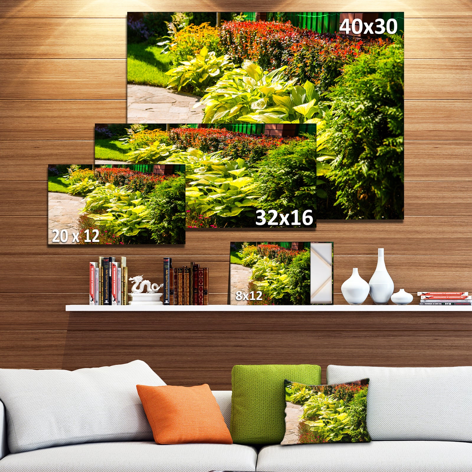 Modern Green Garden Design - Landscape Wall Artwork
