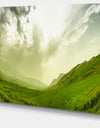 Meadow under Clouds Panorama - Landscape Wall Artwork