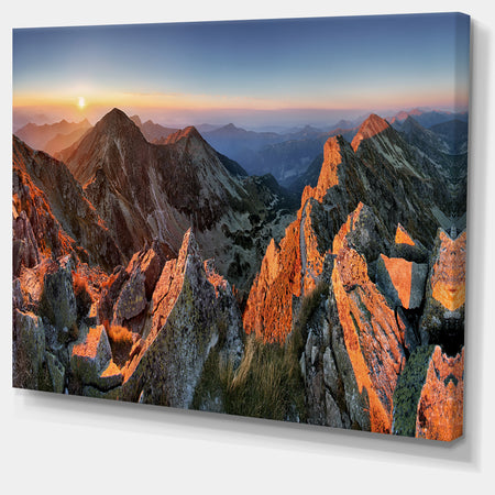 Majestic Sunset in Fall Mountains - Landscape Wall Artwork