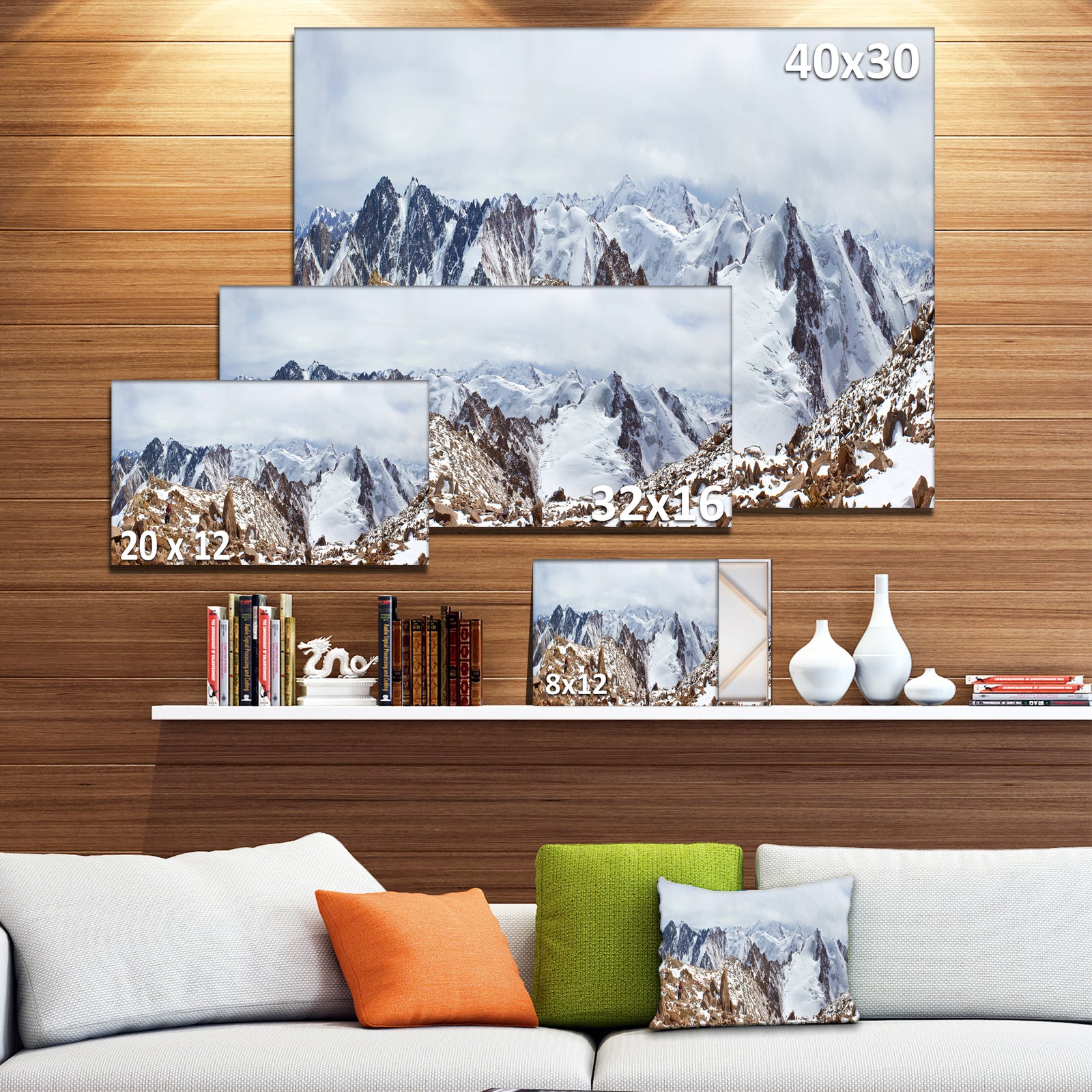 Climbers on the Mountain Top - Landscape Wall Artwork