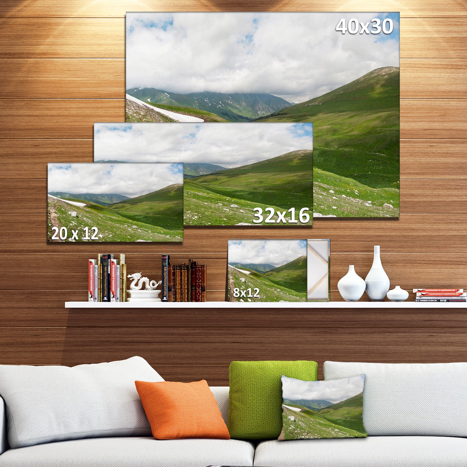 North Caucasus Green Mountains - Landscape Wall Artwork