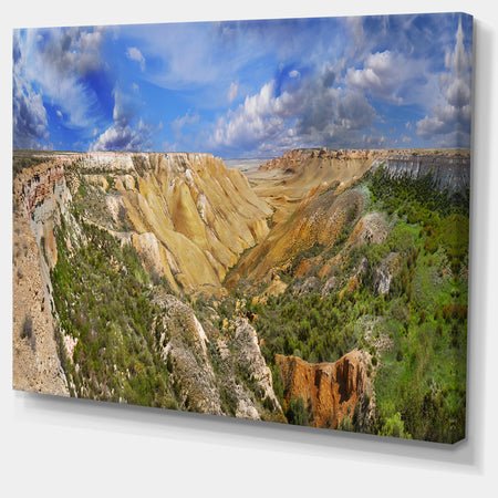 Canyon on Slopes of Plateau Ustyurt - Landscape Wall Artwork
