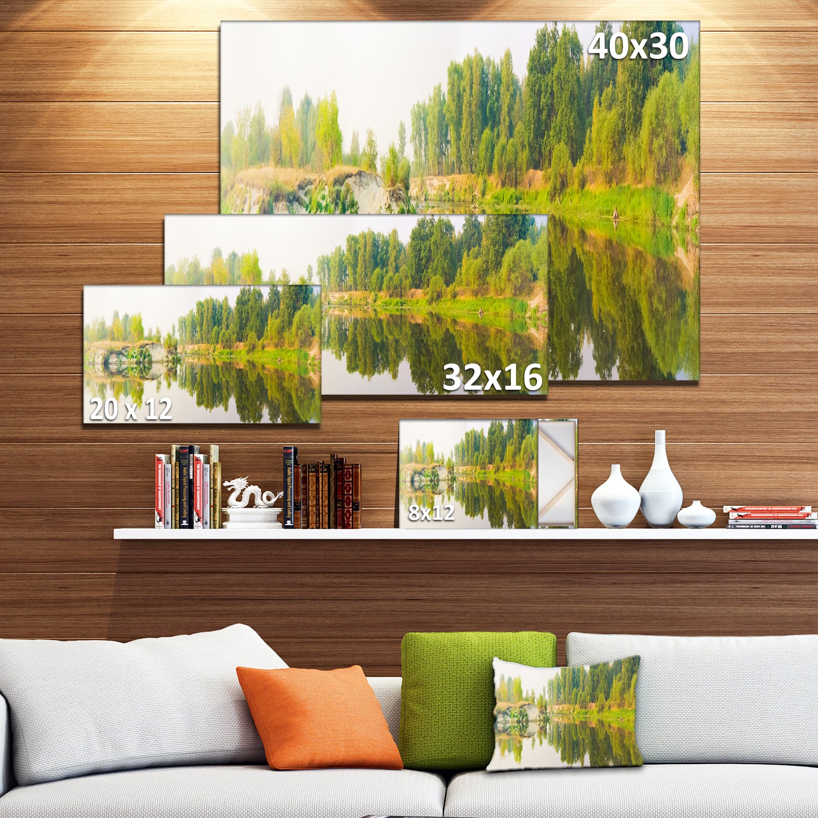 River and Forest Panorama - Landscape Wall Artwork