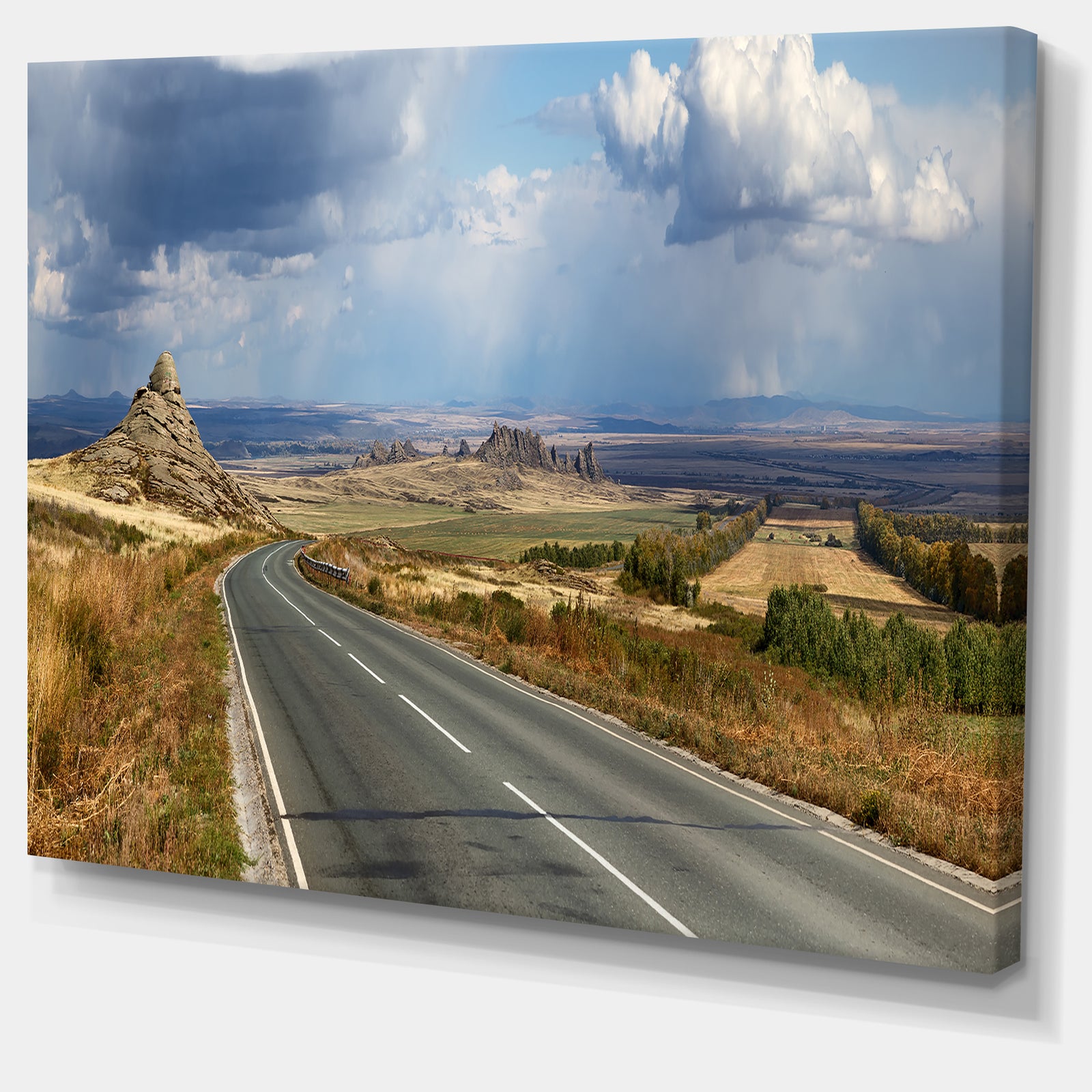 Road in East Kazakhstan Panorama - Landscape Wall Artwork