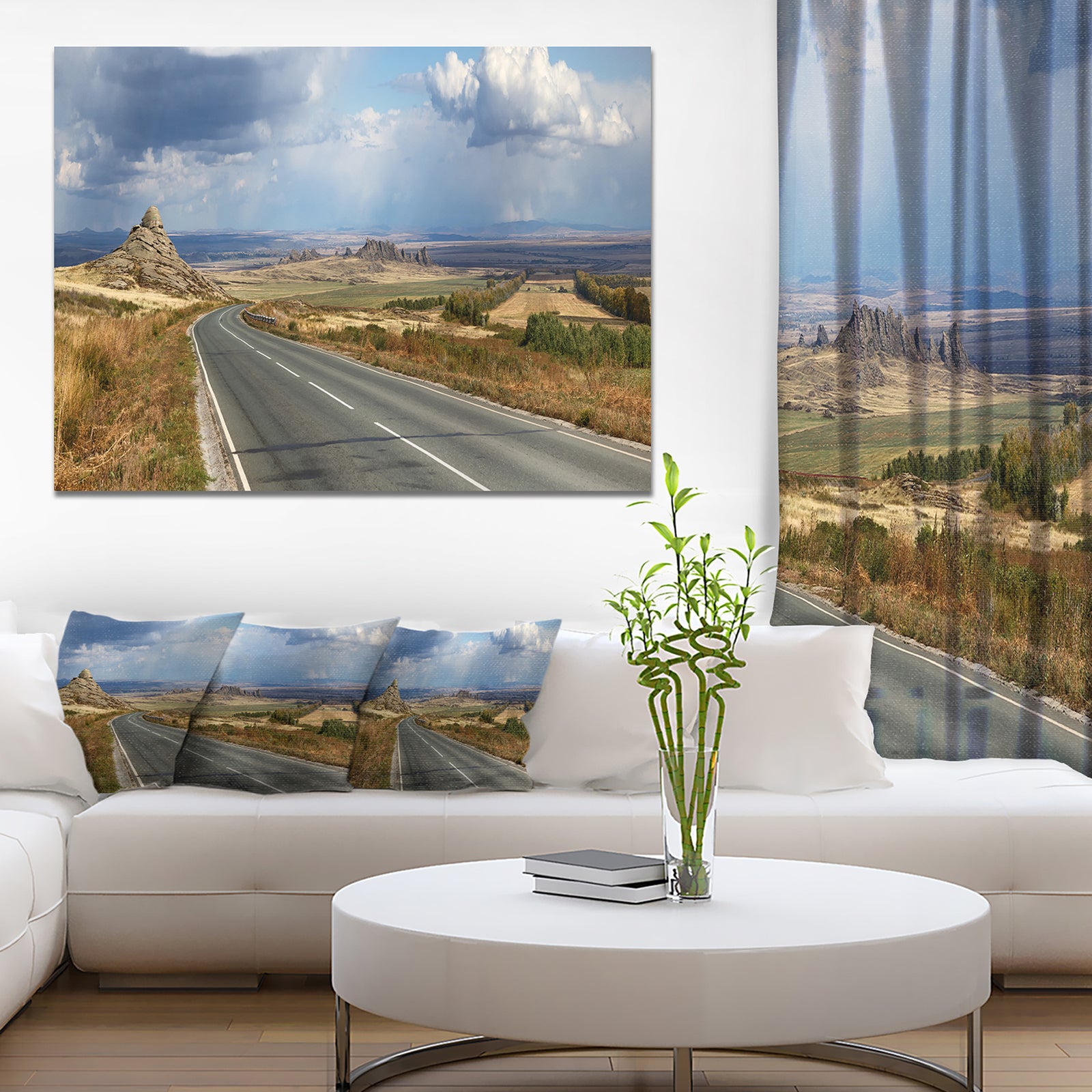 Road in East Kazakhstan Panorama - Landscape Wall Artwork