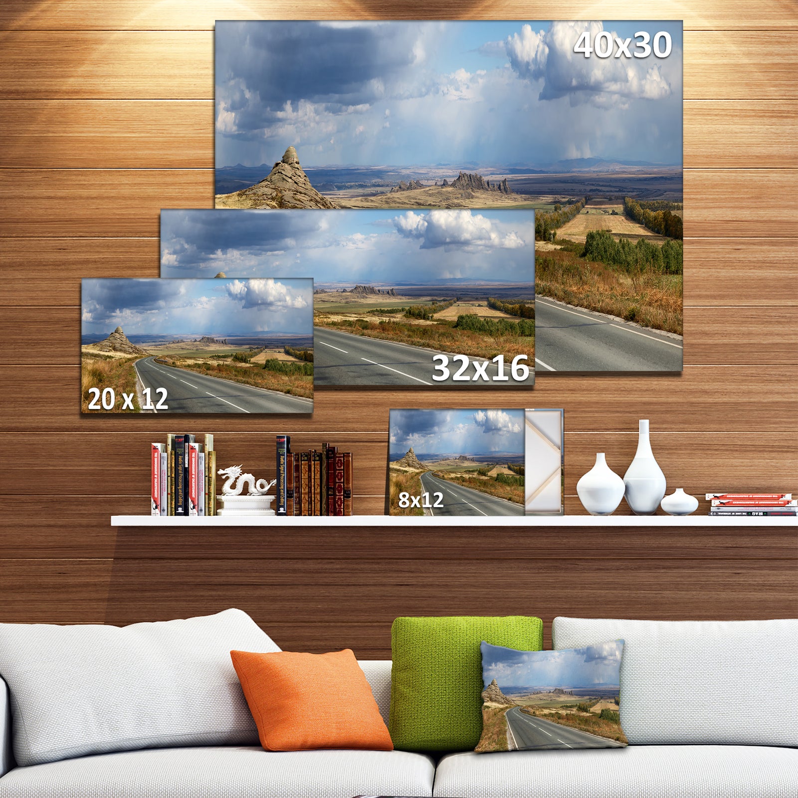Road in East Kazakhstan Panorama - Landscape Wall Artwork