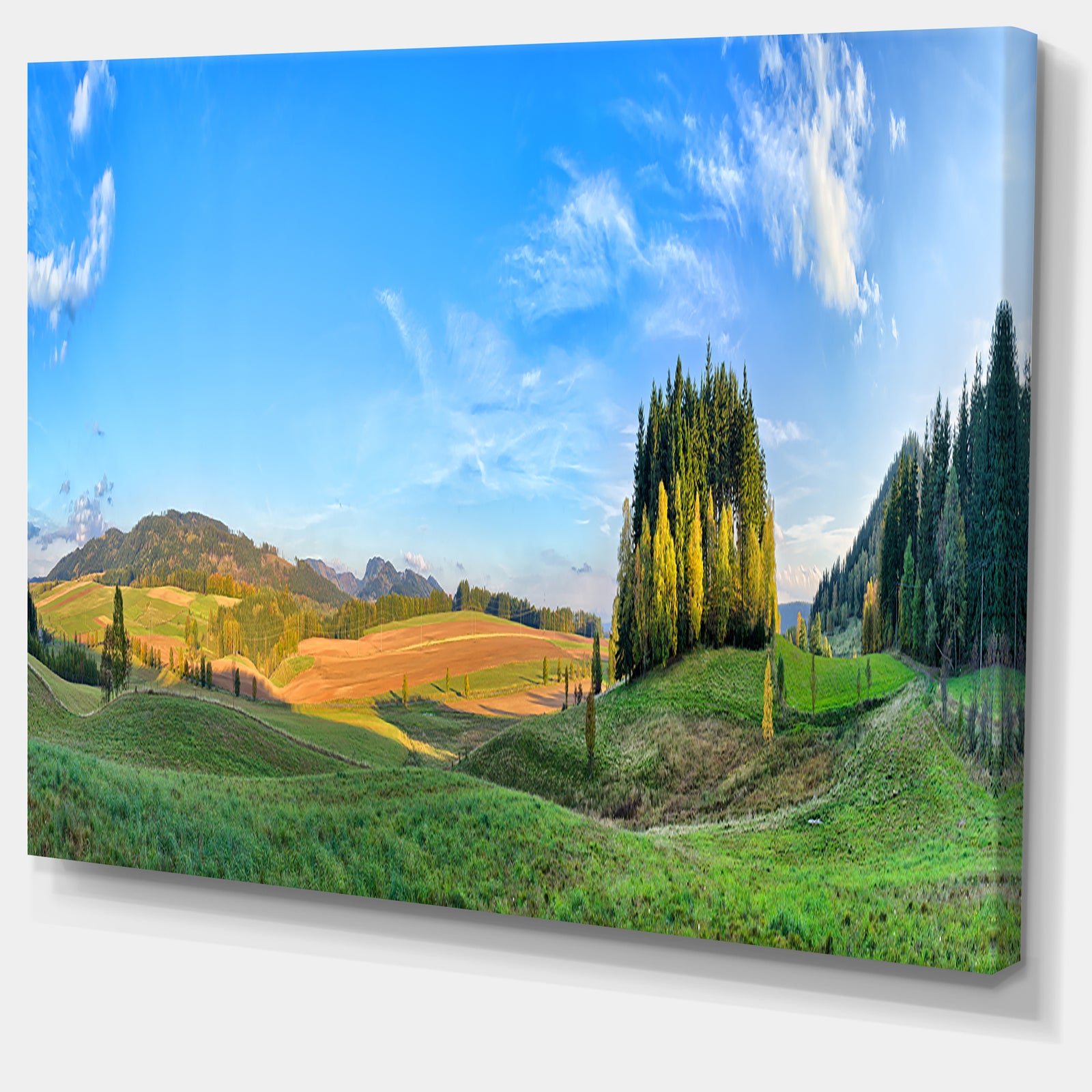 Long Panorama with Little Forest - Landscape Wall Artwork