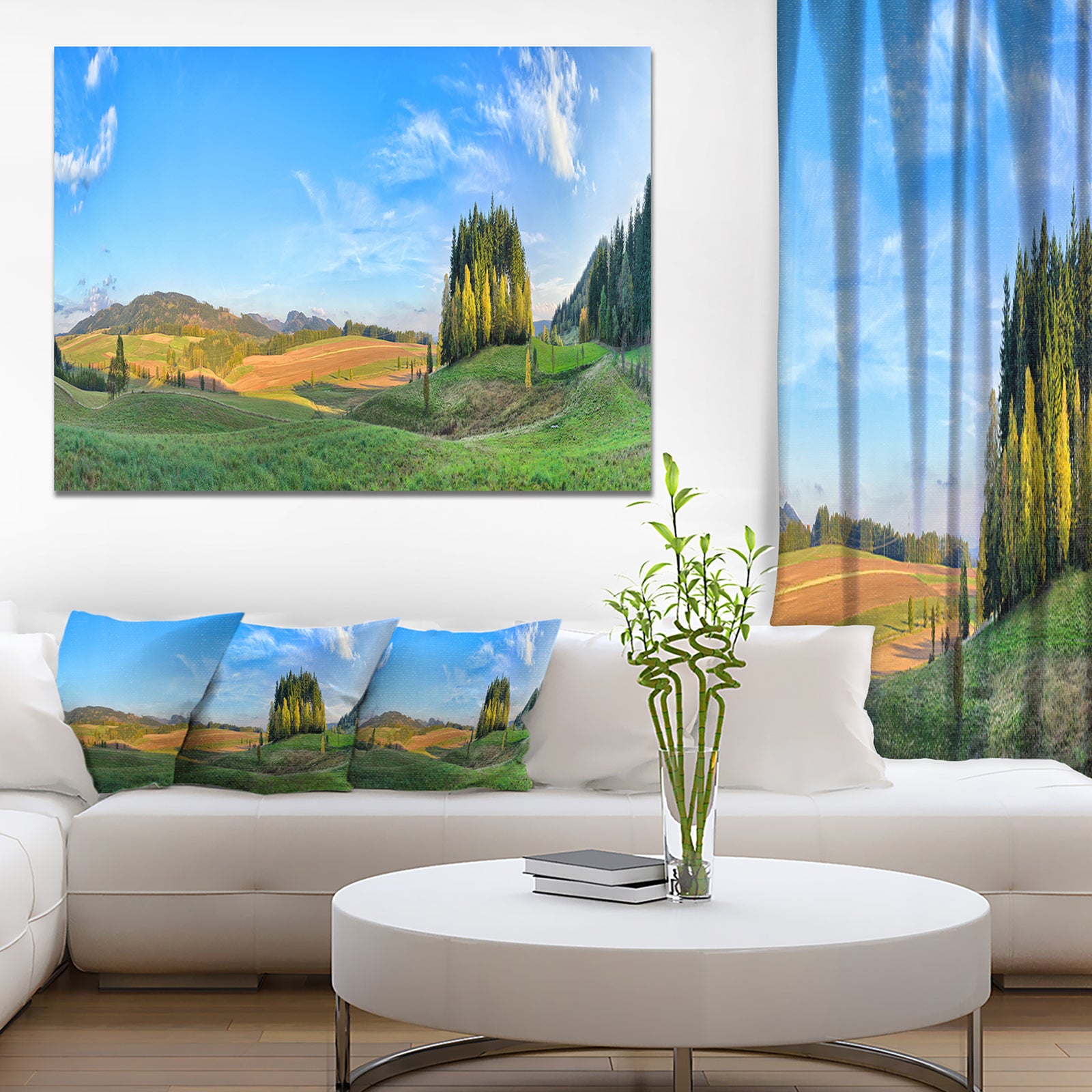 Long Panorama with Little Forest - Landscape Wall Artwork