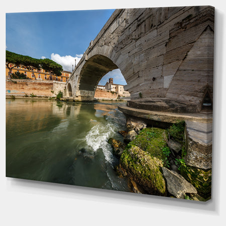 Cestius Bridge Over Tiber River - Landscape Wall Artwork