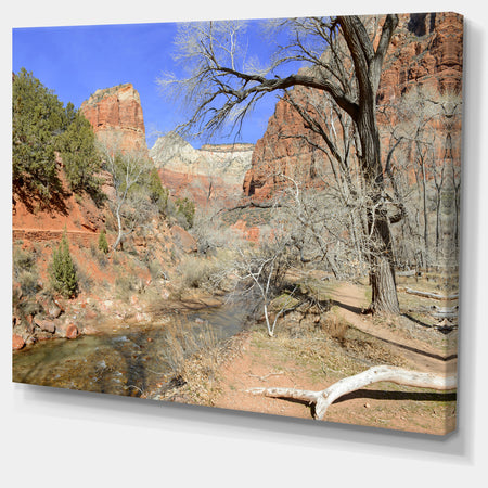 Red Rock Mountain in Zion Park - Landscape Wall Artwork