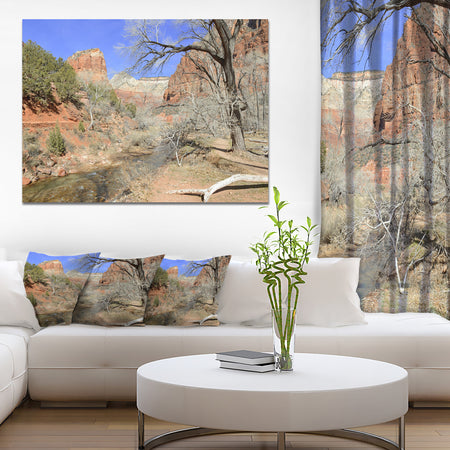 Red Rock Mountain in Zion Park - Landscape Wall Artwork