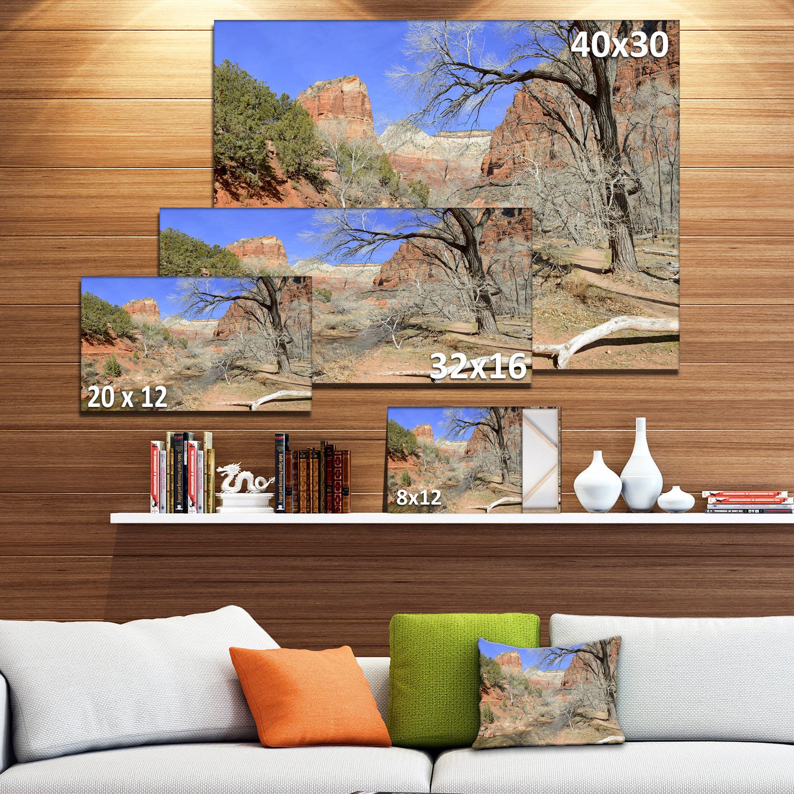 Red Rock Mountain in Zion Park - Landscape Wall Artwork