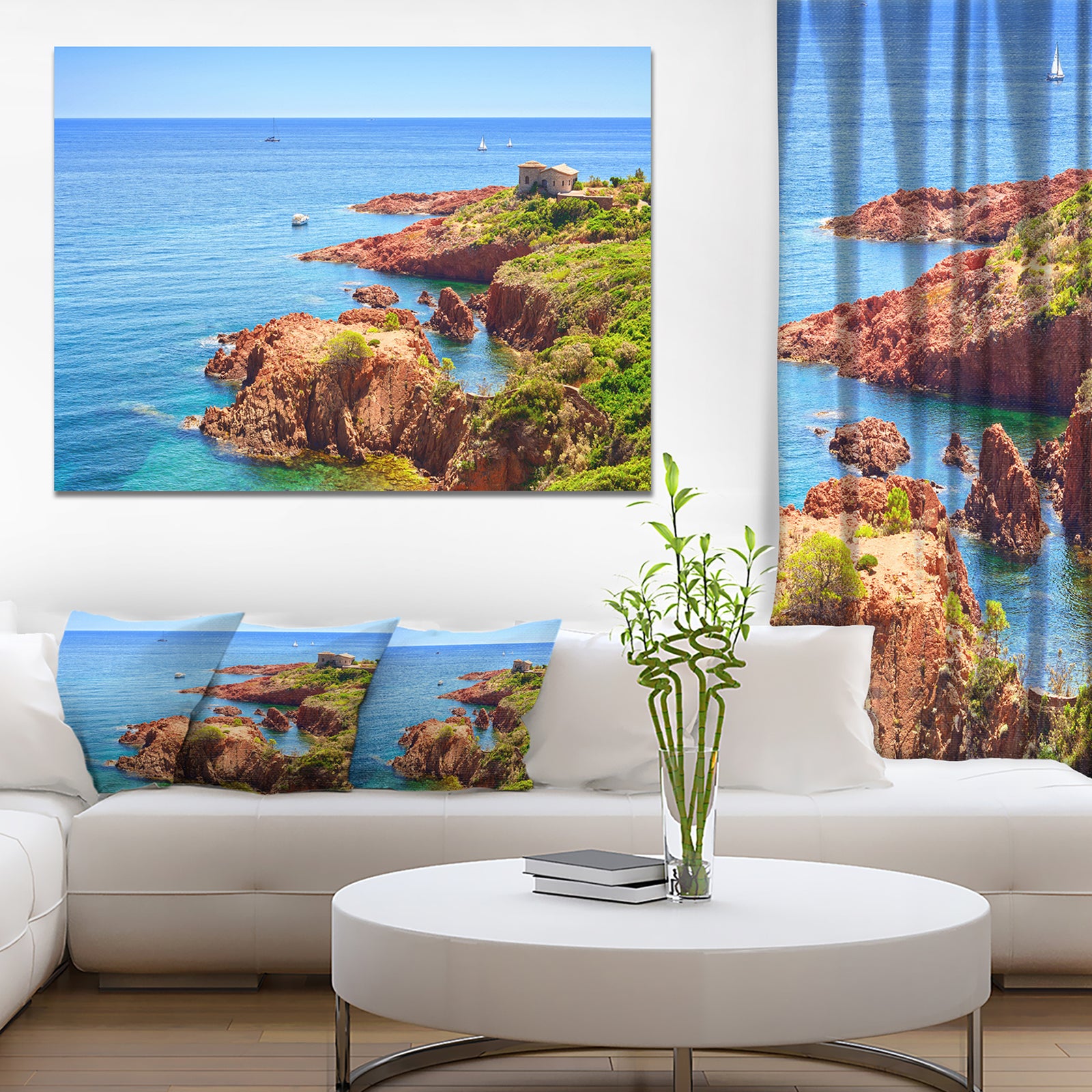 Esterel Rocks Beach Coast - Landscape Wall Artwork