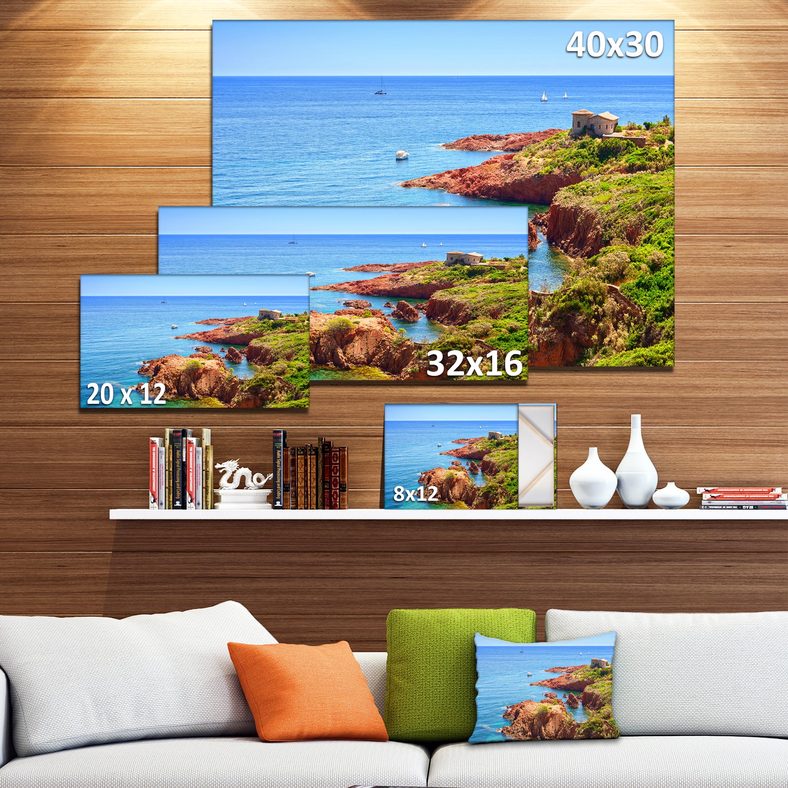 Esterel Rocks Beach Coast - Landscape Wall Artwork