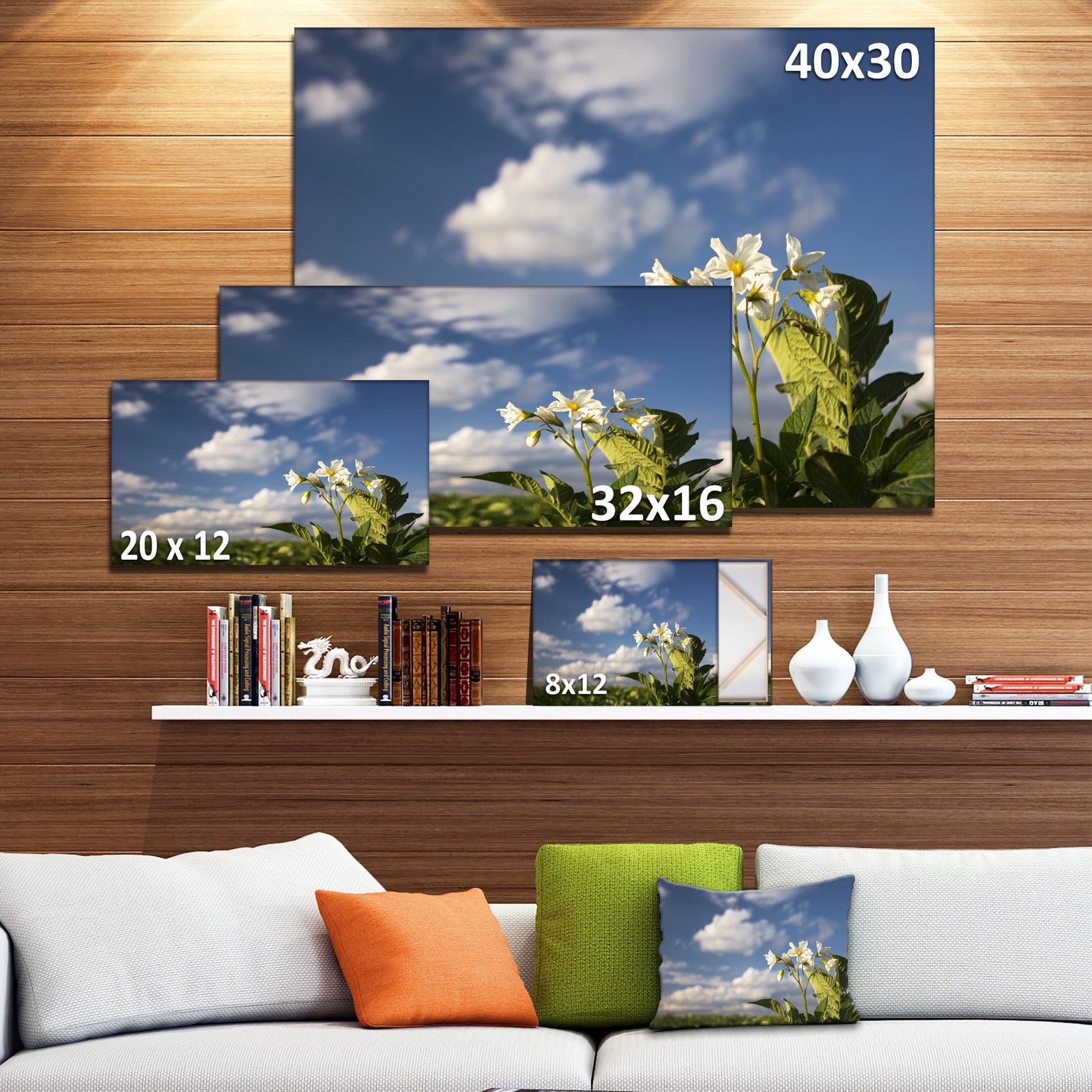 Potato Plant Flowers - Landscape Wall Artwork