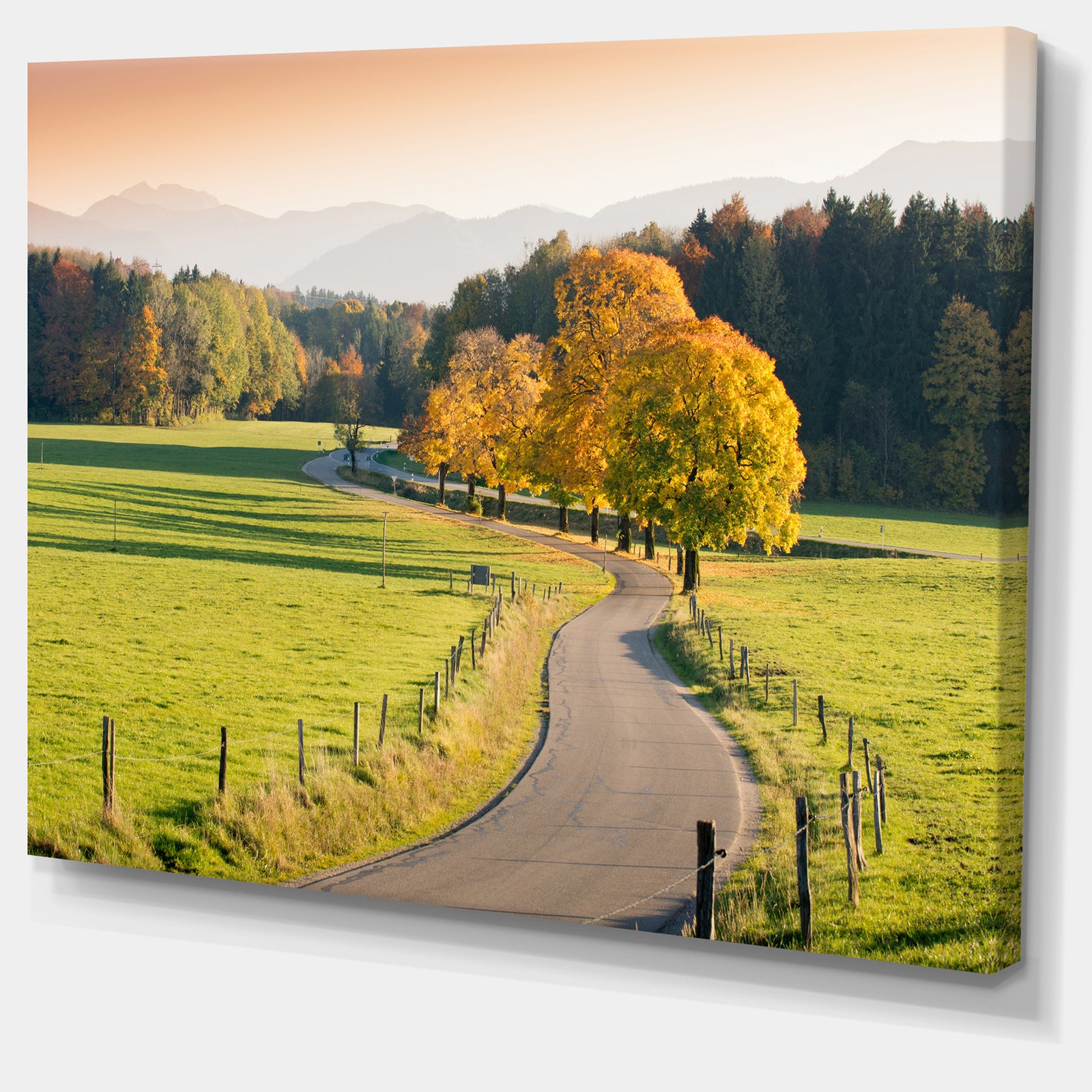Winding Country Road in the Fall - Landscape Wall Artwork