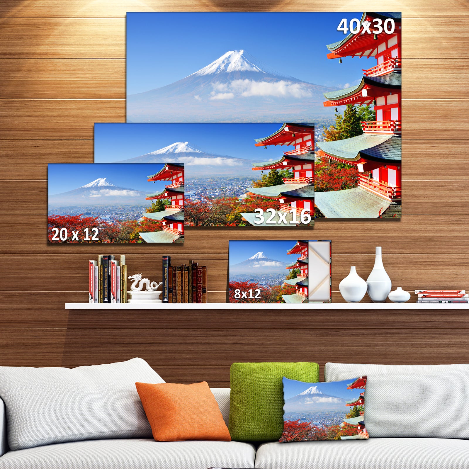 Mount Fuji with Fall Colors - Landscape Wall Artwork