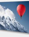 Balloon Over Winter Hills - Landscape Wall Artwork