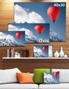 Balloon Over Winter Hills - Landscape Wall Artwork