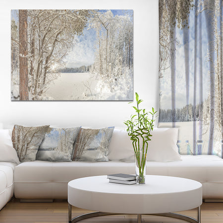 Lake in Winter Woods - Landscape Wall Artwork