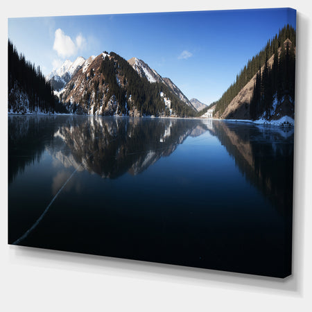 Frozen Mountain Lake Pano - Landscape Wall Artwork