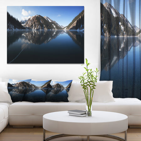 Frozen Mountain Lake Pano - Landscape Wall Artwork