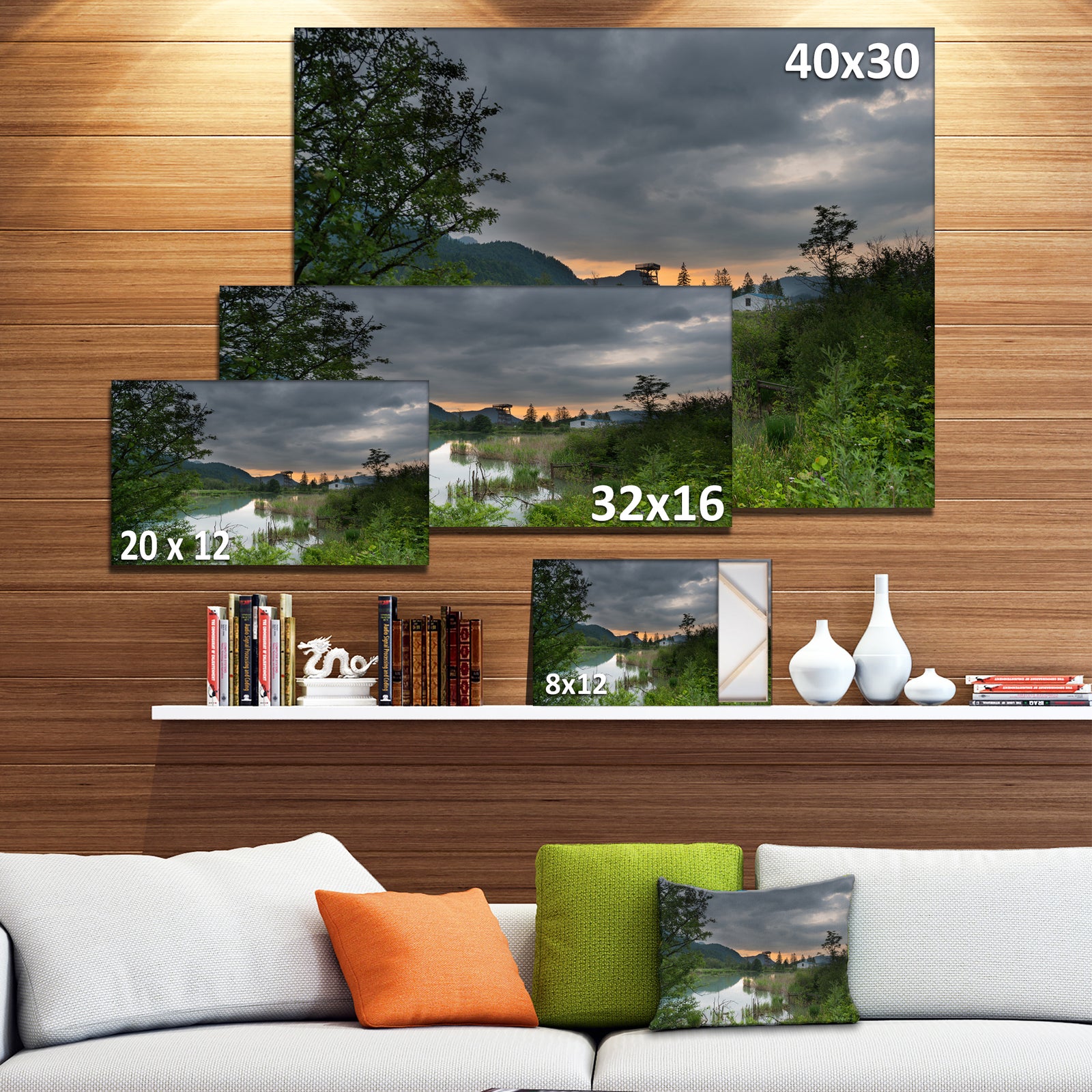 Stormy Weather Over Swamp - Landscape Wall Artwork