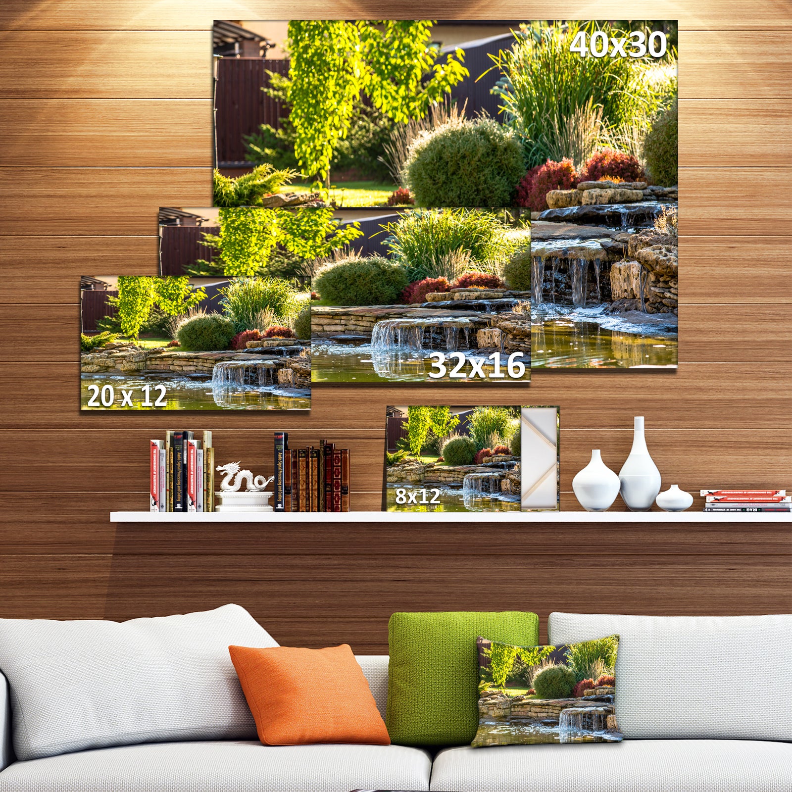 Green Lake and Plants - Landscape Wall Artwork