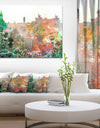 Colorful City Watercolor - Landscape Wall Artwork