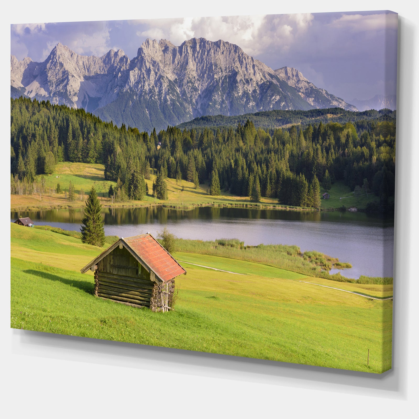 Bavaria with Mountains and Lake - Modern Landscape Art