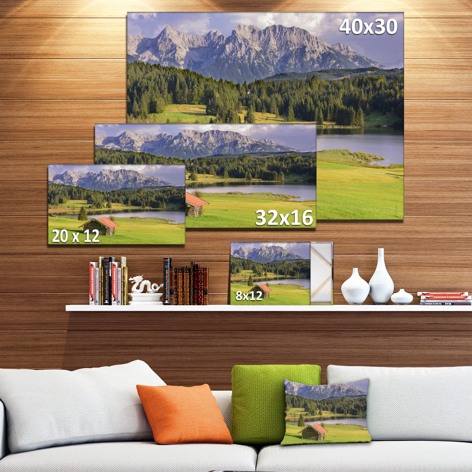 Bavaria with Mountains and Lake - Modern Landscape Art