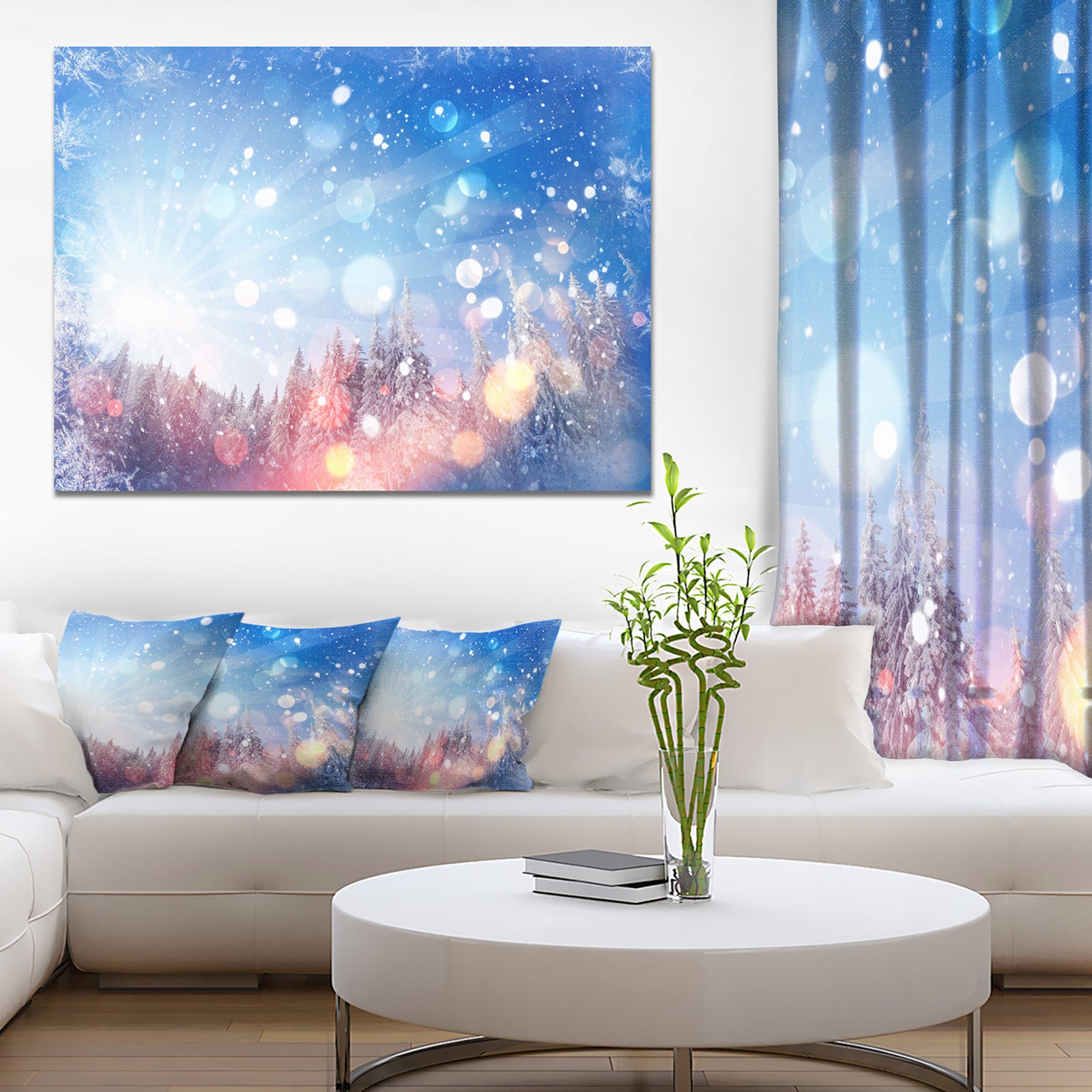 Design Canvas Art Print 'Winter Trees Snowbound - Extra Large Landscape Canvas Art Print
