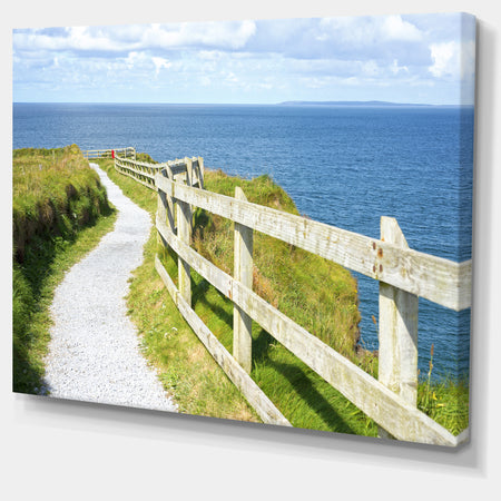 Design Canvas Art Print 'Cliff Walk on Wild Atlantic Way - Extra Large Landscape Canvas Art Print
