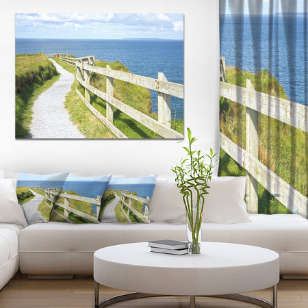 Design Canvas Art Print 'Cliff Walk on Wild Atlantic Way - Extra Large Landscape Canvas Art Print