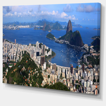 Design Canvas Art Print 'Rio De Janeiro Panorama - Extra Large Landscape Canvas Art Print