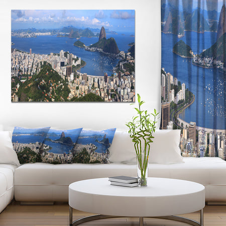 Design Canvas Art Print 'Rio De Janeiro Panorama - Extra Large Landscape Canvas Art Print