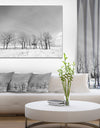 Design Canvas Art Print 'Black and White Trees in Winter - Extra Large Landscape Canvas Art Print